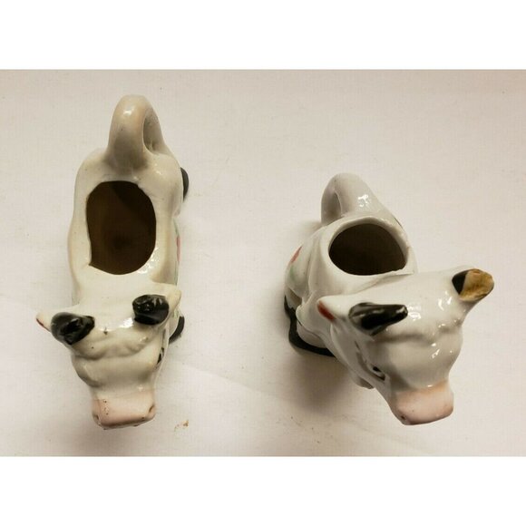 Creamers, Set of 2, Mini Cow  Made in Japan, Hand painted Vintage, (C70) - Picture 5 of 9